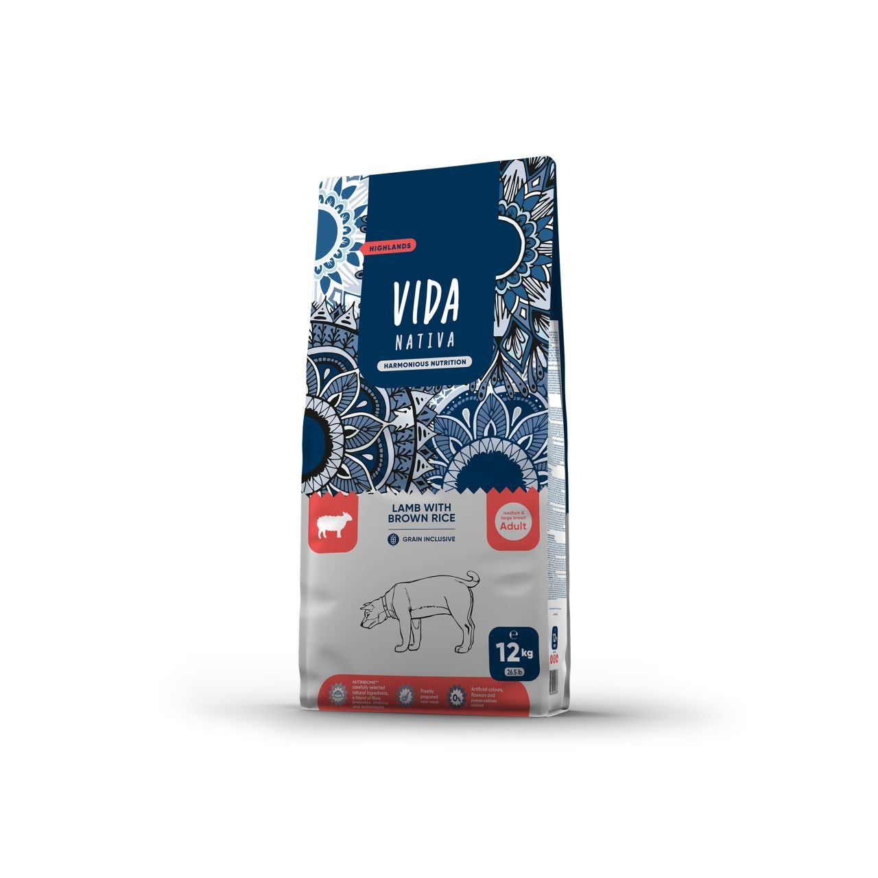 VIDA NATIVA Lamb with Brown Rice 12 kg or 2kg